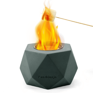 Puarbianja 6.1" Tabletop Fire Pit - Outdoor & Indoor Fire pit for Smores, Portable Mini Fireplace, Gift for Christmas ,White Elephant Gift, Brick Blue