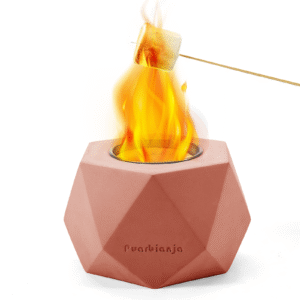 Puarbianja 6.1" Tabletop Fire Pit - Outdoor & Indoor Fire pit for Smores, Portable Mini Fireplace, Gift for Christmas ,White Elephant Gift, Brick Red